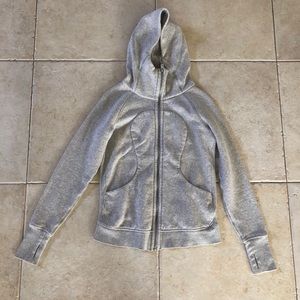 Lululemon Scuba Hoodie III, Light Gray, Size 8